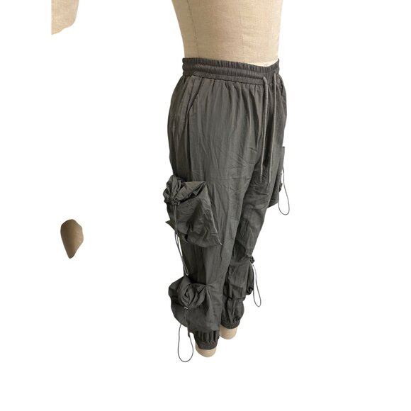 Boohoo Womens Drawstring Cargo Pants With Ruched Details Size 6 - Picture 4 of 9